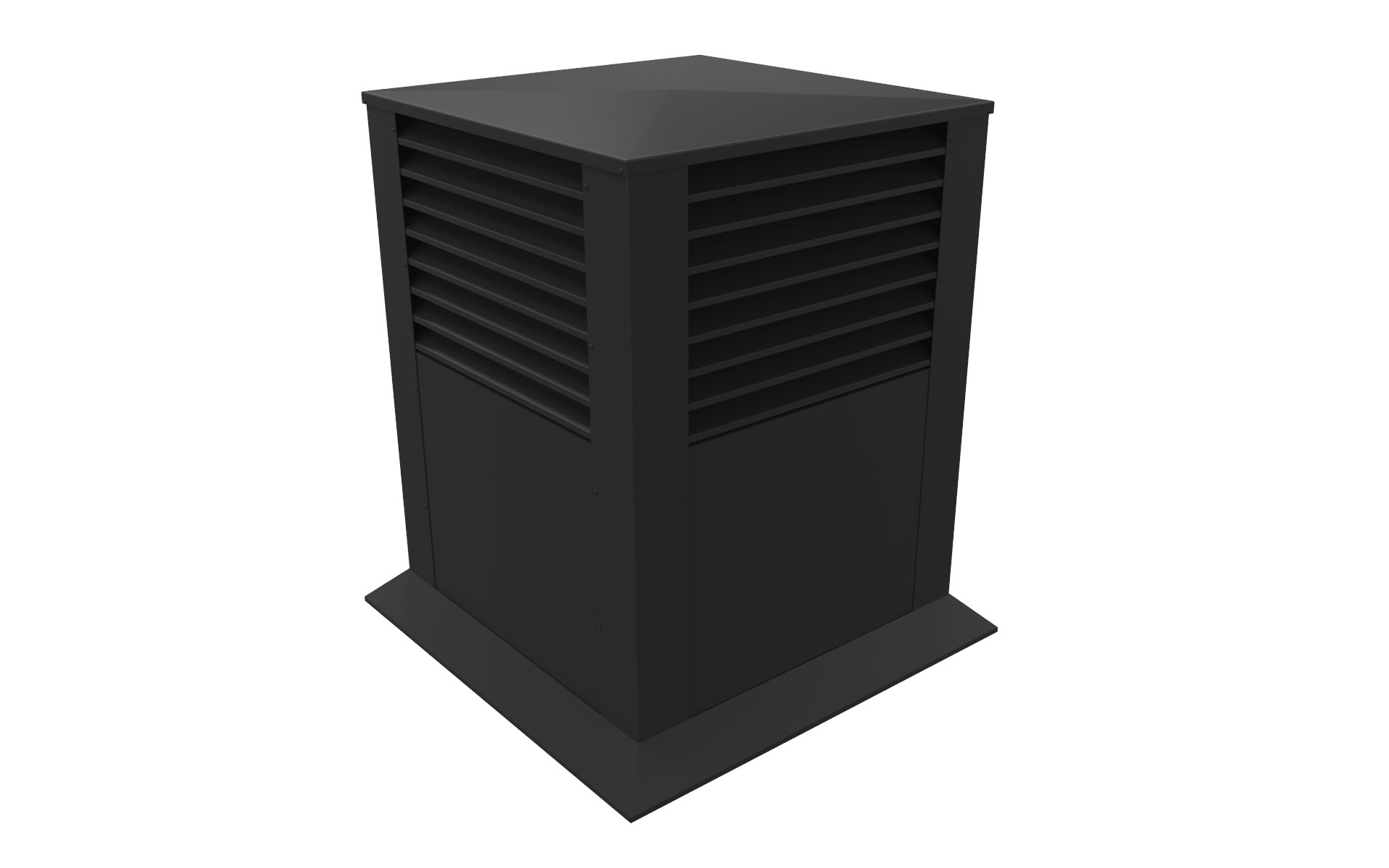 Industrial & Commercials Roof Vent - Louvered Penthouse with Corners